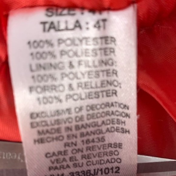 Black Toddler Girl's Puffer/Ski Vest with with Scottie Dogs and red accents. - Picture 6 of 6